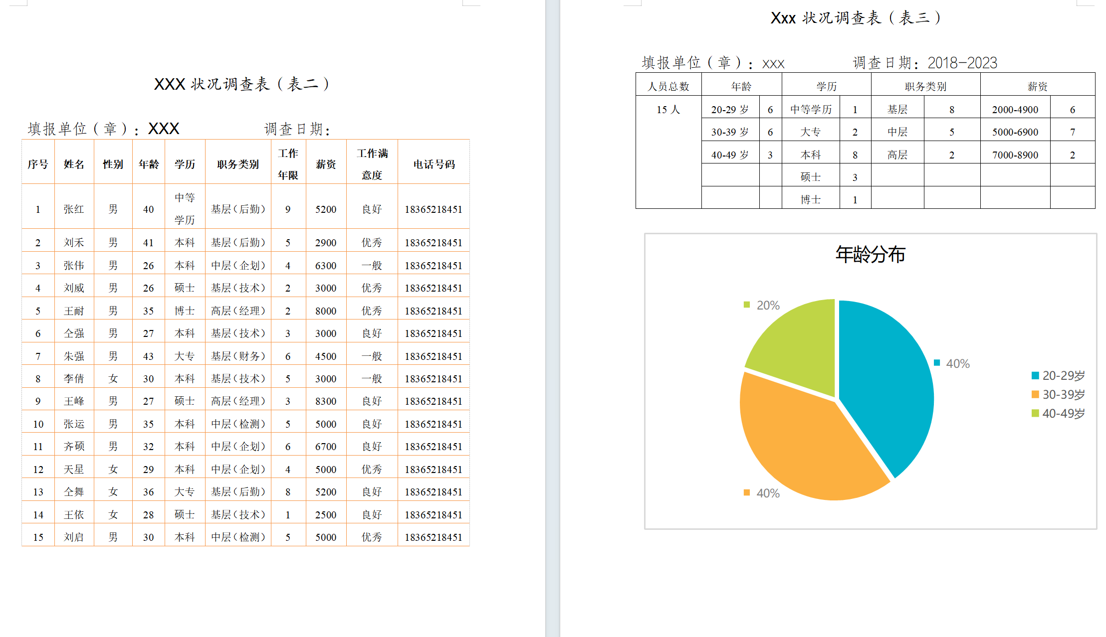 江苏开放大学计算机应用基础第三次作业Excel 制作行业状况调查表23年秋