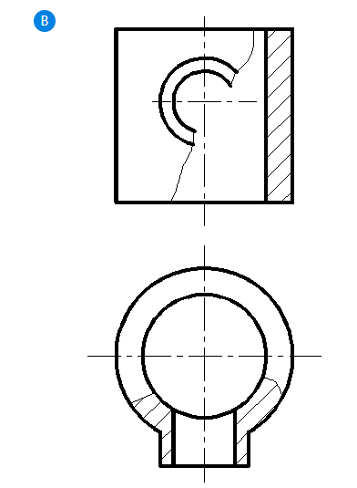 2025年秋江苏开放大学工程制图与CAD△作业3答案