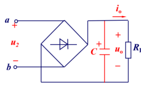 如图所示的电路，分析该电路功能，并画出u2与uo的波形图。（至少2个周期）